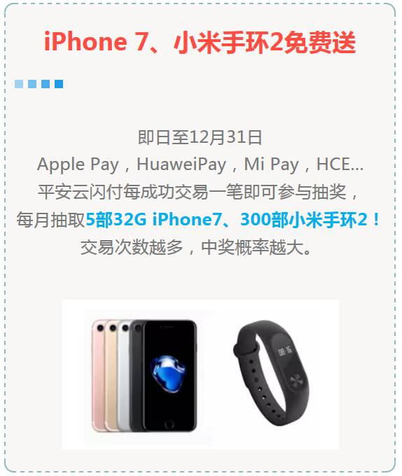 平安银行信用卡云闪付来咯~送iPhone7,影票减10元…