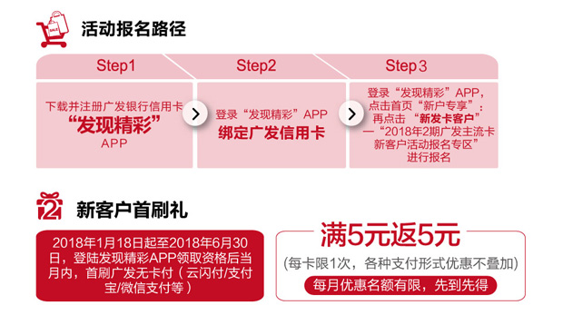 广发信用卡新客户专享6%返现，最高可享200元