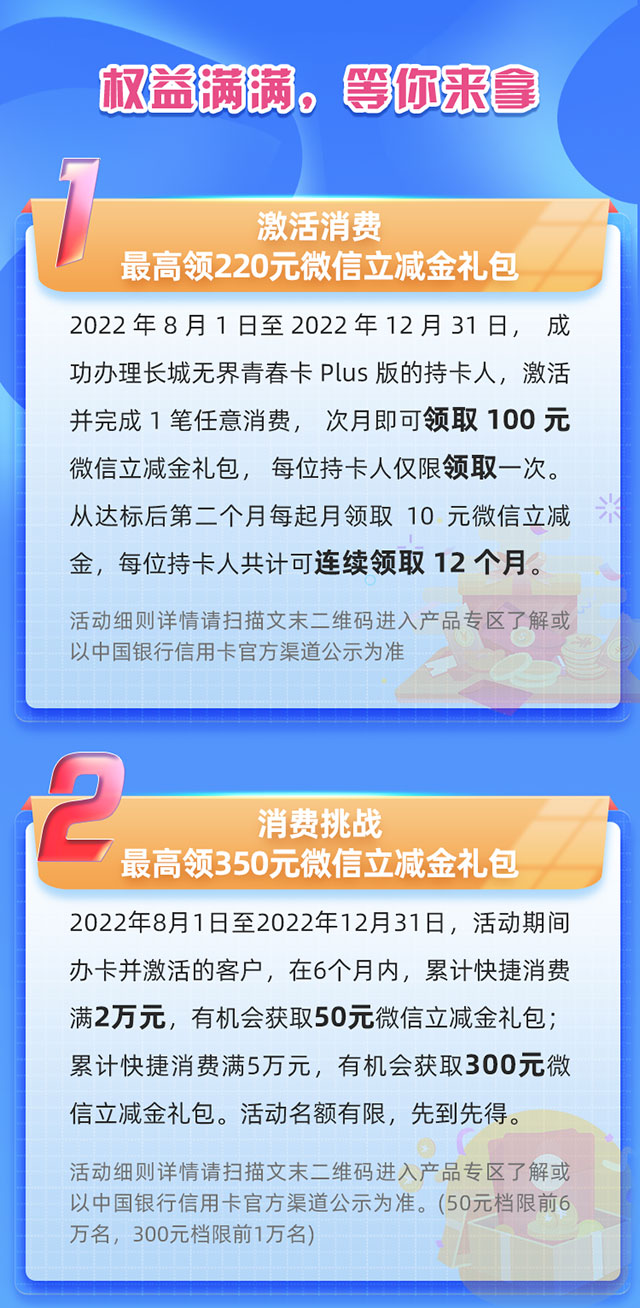 中国银行长城无界青春信用卡Plus版上市