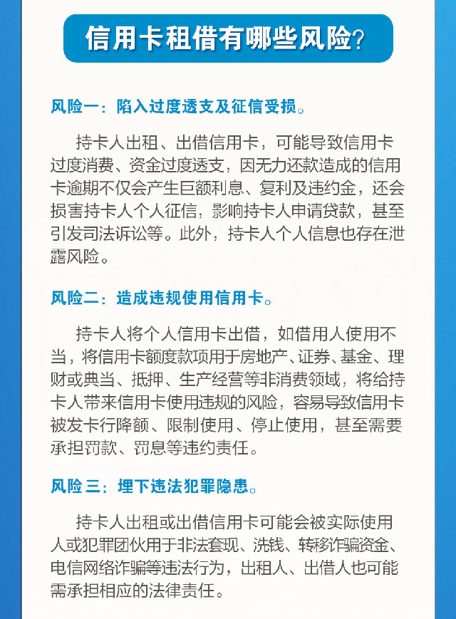 关于青年人防范租借信用卡风险提示