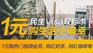 民生Visa双标卡“1元购生活小确幸”